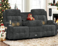 Recliner Sofa Fabric Reclining Sofa 3 Seater Massage Flip Back Sets with Heavy Weight Capacity RV Loveseat Clearance Recliner Couch with Storage Cup Holders Wall Hugger Couches for Living Room