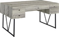 Coaster Home Furnishings Analiese Rustic 63-Inch 4-Drawer Home Office Computer Writing Desk Study Table with Storage Engineered Eco-Friendly Wood Look Laminate Sturdy Steel Grey Driftwood 801999