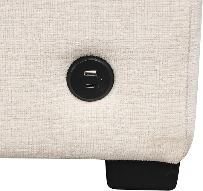 35.4 Convertible Pull-Out Sofa Bed Modern Couch Single Sofa Chair with Dual Cup Holders Luxurious Chenille Fabric Sofa Bed for Living Room (Beige42)