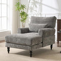 Accent Chair 51'' Modern Armchair for Living Room Upholstered High Back Lazy Sleeper Armchair Recliner for Woman Chaise Lounge Chair Indoor Single Reading Sofa with Wood Legs