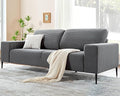 AMERLIFE 89 Modern Sofa Couch 3 Seater Deep Seat Sofa for Living Room Comfortable Corduroy Couch with Extra Deep Cushions Grey
