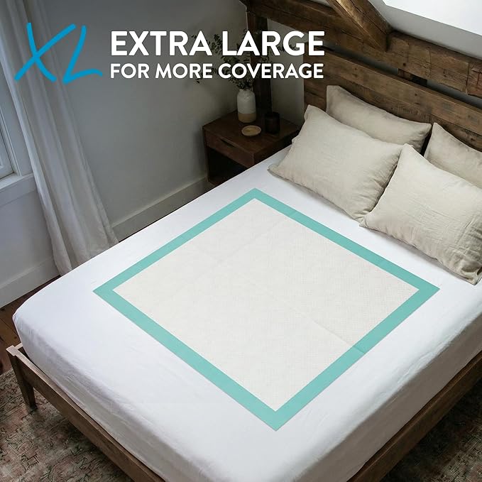 Inspire Extra Large Super Absorbent Disposable Bed Pads for Incontinence Ultra Thick and Absorbent Bed Pads Disposable Adult | Puppy Pads Pee Pads for Adults (40 X 36 Pack of 50)