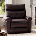 GarveeHome Recliner Chair - PU Leather Manual Recliner for Adults Lazy Chair with 1.5X Sponge Comfort Arm and Back for Living Room Bedroom