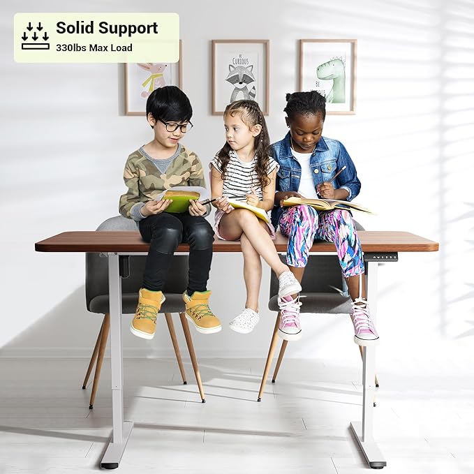 Standing Desk Frame with 330lbs Powerful Dual Motor Electric Adjustable Height Computer Table Legs Sit Stand Up Desk Base with Memory Controller for Home Office WhiteED04NW (Frame Only)