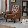 29.13 Modern ArmchairPU Accent ChairLounge ChairSingle Sofa ChairWood LegsUpholstered Sofa Chair for Living RoomBedroomOfficeWaiting Rooms
