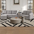 Convertible Sectional Sofa 3 Seater Sofa and Loveseat SetsModern L Shaped Couch with Reversible Chaise2 PCS Sofa Set Sectional Couch for Living Room Apartment Light Gray