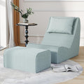 Giant Bean Bag Chair for AdultsCorduroy Chaise Lounge with Unrivaled Back Support Detachable Neck Pillow Comfortable Ottoman &amp Washable Cover for Living Room Bedroom Garden(Mint Green)
