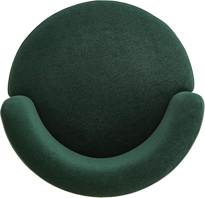Christopher Knight Home Mirin Upholstered 360° Swivel Accent Chair Chenille Fabric Swivel Barrel Chair Modern Vanity Chair for Living Room Bedroom Green+Brown