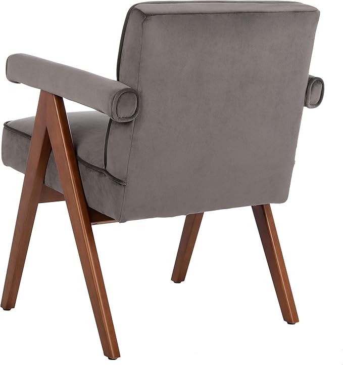 Safavieh Home Collection Suri Navy and Walnut Mid-Century Arm Chair