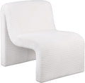 Coaster Home Furnishings - Drayton - Wood and Metal - Upholstered Armless Accent Chair with Sinuous Curves Ribbed Detailing and Foam Padding - Living Room - Ivory - 907525
