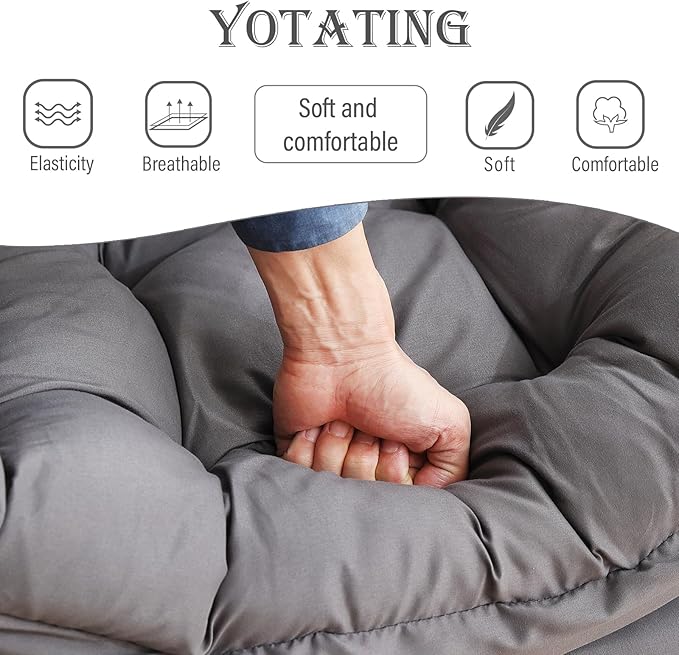 Lazy Chair with Ottoman Lounge Accent Arm Chair with Armrests Side Pocket and Footrest Leisure Upholstered Sofa Reading Chair with Footstool for Living Room Bedroom Dark Grey