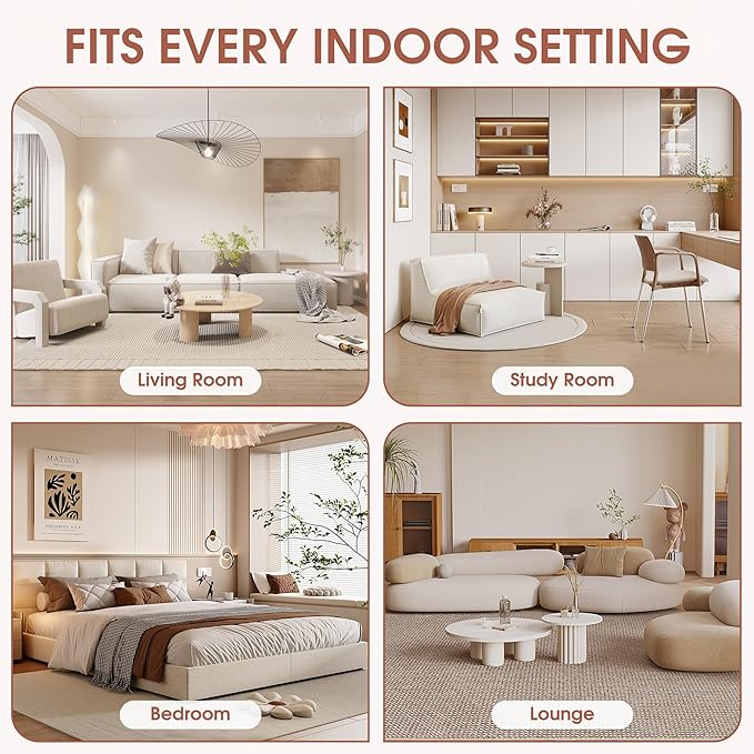 HOMEFUN Sleeper Chair Bed Lazy-Friendly Indoor Chaise Lounge with Storage Cell Phone Bracket Multifunctional Sofa for Bedroom Living Room Small Space Adults