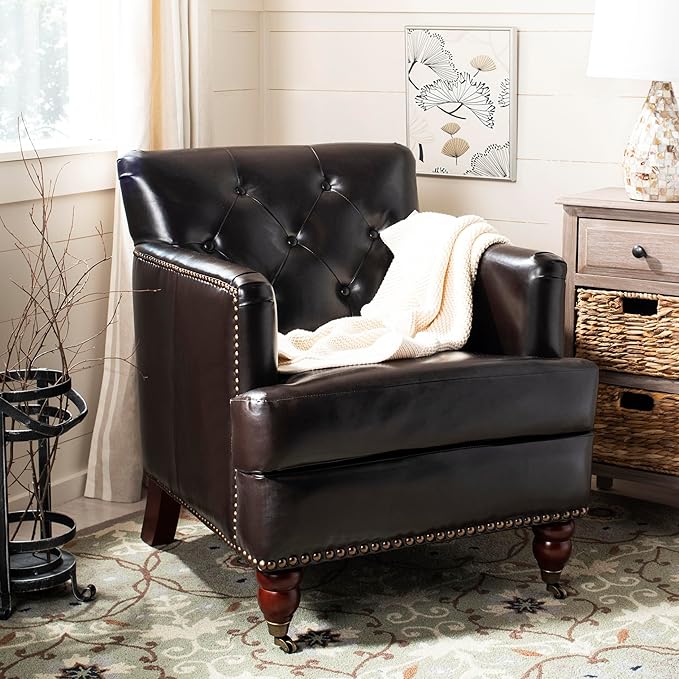 Safavieh Hudson Collection Mario Brown Leather Club Chair