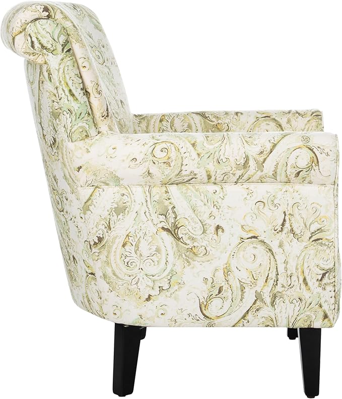 Safavieh Mercer Collection Hazina Wood Grey and Espresso Club Chair