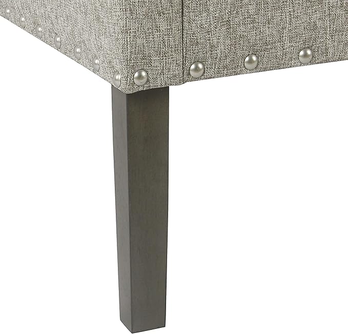 Homepop Home Decor | Upholstered Classic Swoop Arm Accent Chair | Accent Chairs for Living Room &amp Bedroom | Decorative Home Furniture Sterling Grey