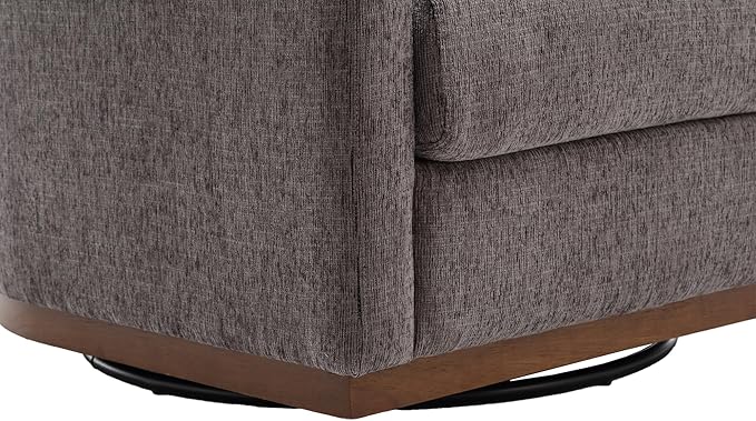 Swivel Barrel Chair Comfy Round Accent Sofa Chair for Living Room 360 Degree Swivel Barrel Club Chair Leisure Arm Chair for Nursery Hotel Bedroom Office Lounge (Dark Gray)
