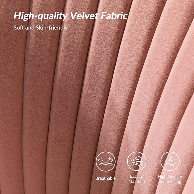 HULALA HOME Velvet Loveseat Sofa with Gold Legs Mid-Century Modern Upholstered Love seat Couch Tufted Small 2-Seat Sofa Armless for Living Room Bedroom Apartment Small Spaces Pink