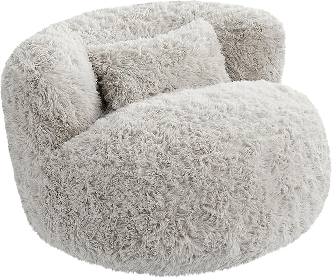 CHITA Compact Expandable Lounge Chair with Pillow Ideal for Living Room Fog