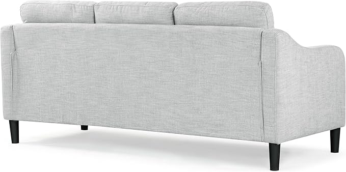 SAFAVIEH Couture Furniture Collection Nathaniel Light Grey Tufted 3-Seater Sofa
