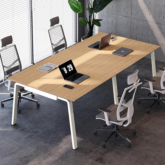 Modular Computer Office Desk Modern Style Small Study Writing Workstation Table for Home &amp Business Team Desk – 4 Person (94 x 47)