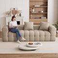 91.3 Boneless CouchComfy Cloud Sectional Sofa with Deep SeatModern Upholstered Chenille Love Seat Sofa Oversized Couches for Living Room No Assembly Required Tufted Sofas Light Brown