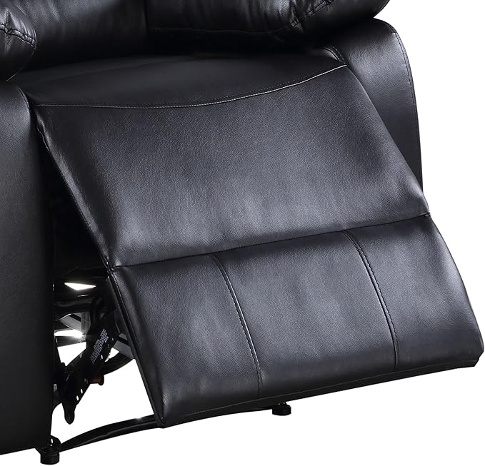 Black Power Recliner with Pillowtop Arms - Modern Living Room Chair