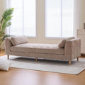 Chifee &amp Vingol 83.1 W End of Bed Bench King Size Bedroom Benches Upholstered Entryway Bench with Removable Pillows for Living Room HallwayWheat