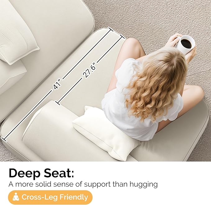 139 Oversized Modular Sectional Sofa Set Chenille Cloud Boneless Couch with Removable Backrests &amp Soft Pillows No Assembly Required DIY Upholstered Sofa Bed for Living Room (Beige)