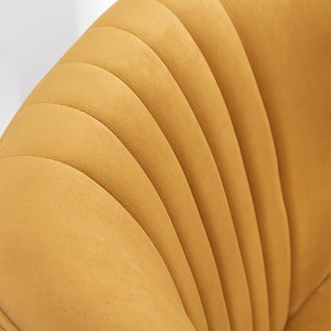 Elon Contemporary Velvet Upholstered Accent Chair Gold