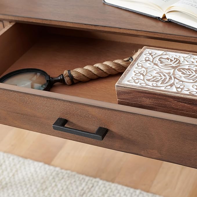 SAFAVIEH Home Collection O'Dwyer Brown 2-Drawer Computer Table Office Desk