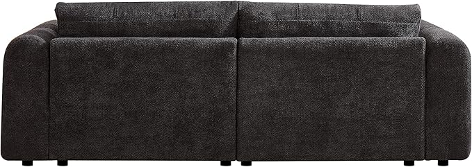 91.5 Modern Bubble Sofa Couch w/Medium Firm Seat Cushion and Deep Seats &amp Chenille Fabric 3 Seater Couch Sofa for Living Room Apartment Lounge Office （Dark Gray