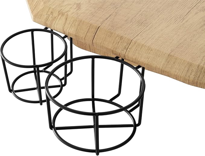 Techni Mobili Home Office Computer Writing Desk Workstation with Two Cupholders and a Headphone Hook- Pine