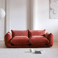WJShome Modular Sectional Couch Lovesofa Convertible Sofa 77.16in Minimalist Modern Chenille Yarn 2 Seater Living Room Sofa Set for Office &amp House Red