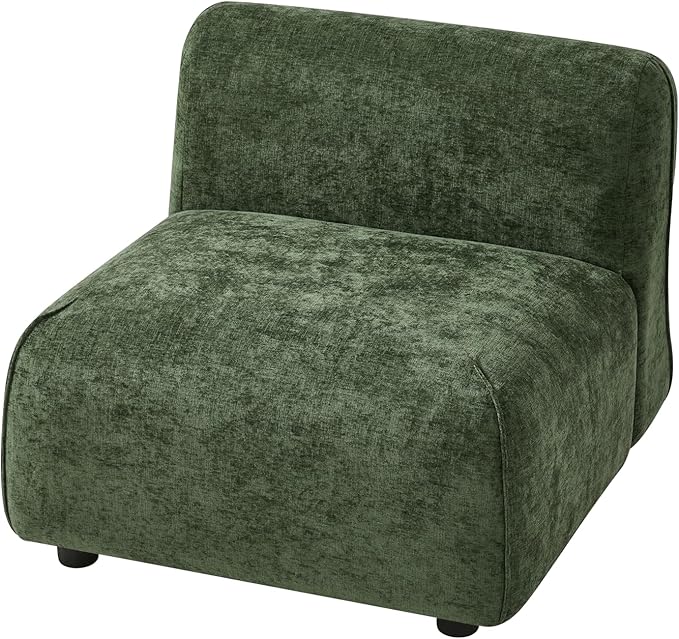 Christopher Knight Home Milio Modern Accent Chair with Ottoman Foot Rest Wooden Frame Club Chair and Ottoman Comfy Living Room Lounge Chair with Coffee Table Single Sofa and Footstools Green