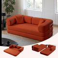 MYFUNSHOP Sleeper Sofa Bed4-in-1 Convertible Folding Boneless CouchFoldable Love Seat with Blanket Pillow Corduroy Floor Futon Couch for Living RoomBedroomLounge Studio