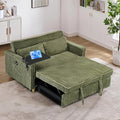 54W Convertible Sleeper Sofa Bed3-In-1 Corduroy Pull Out Couch BedFuton Loveseat Sleeper Couch with Adjustable Backrest &amp USB Ports &amp Side TableRecliner for Living Room/Office/Small Space(