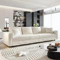 Cloud Couch Modular Sectional Sofa Fluffy 4 Seater Corduroy Cloud Sofa Couch 102.4'' Oversized Chaise Lounge Sleeper Sofas Deep Seat Sectional Couches for Living Room Beige