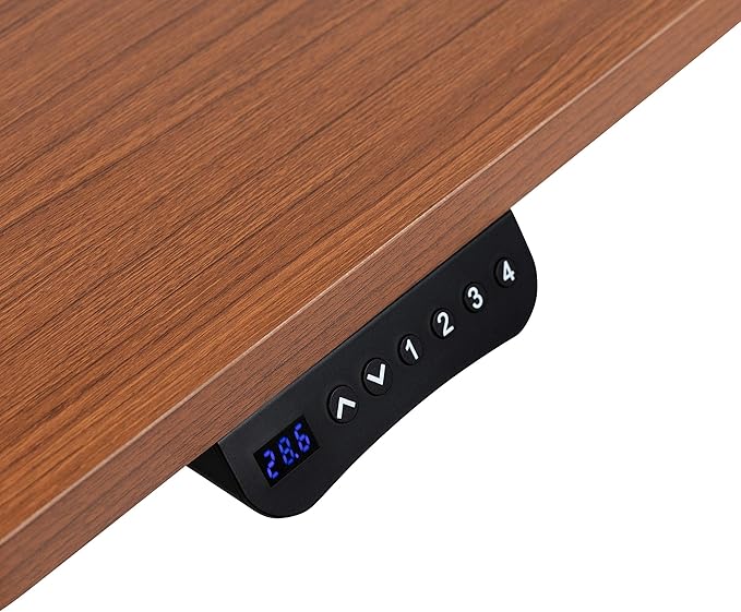 Flash Furniture Tanner Electric Height Adjustable Standing Desk - Table Top 48 Wide - 24 Deep (Mahogany)