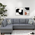 L Shaped Couch Modular Sectional Sofa with Chaise Modern Modular Sofas Furniture Sofa Couches for Living Room/Apartment/Office/Bedroom Light Grey