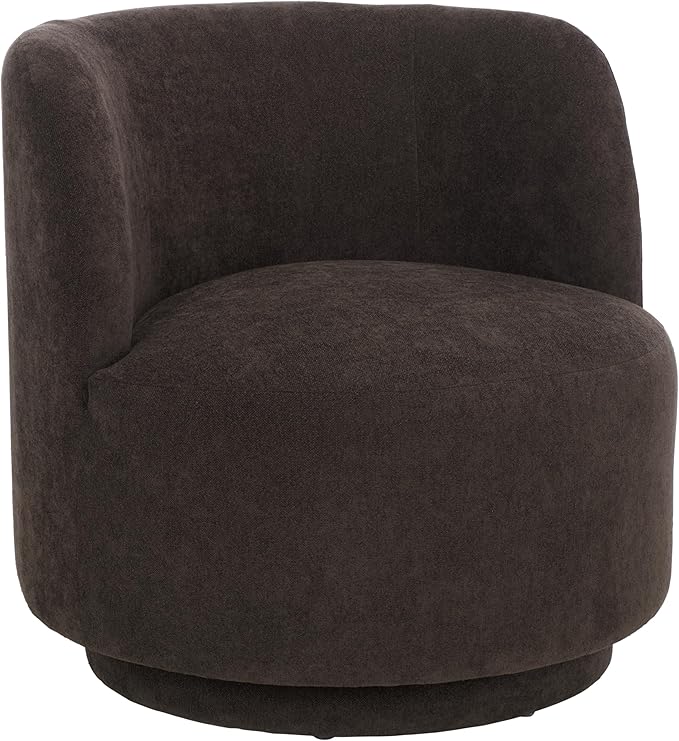 SAFAVIEH Home Collection Hayls Brown Linen Swivel Accent Chair (Fully Assembled)