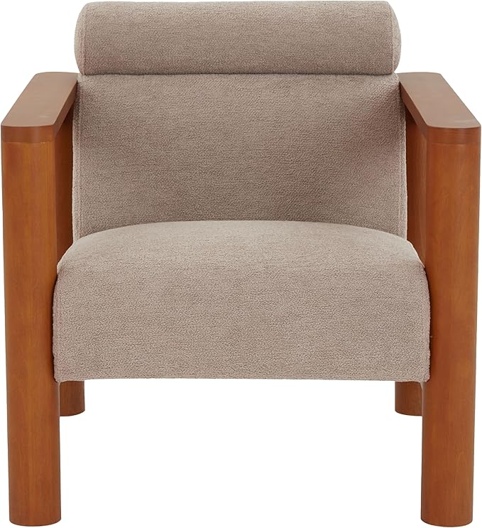 SAFAVIEH Couture Collection Nikolas Light Brown/Natural Boucle Accent Chair
