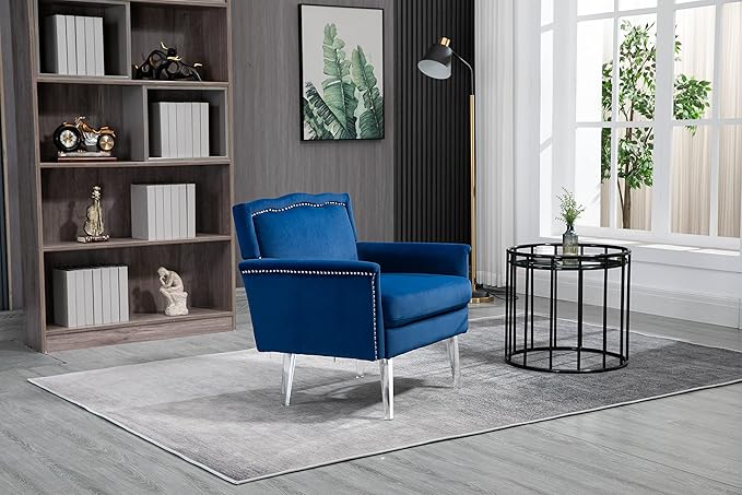 Accent ChairLiving Room Chair Leisure Single Sofa with Acrylic feet