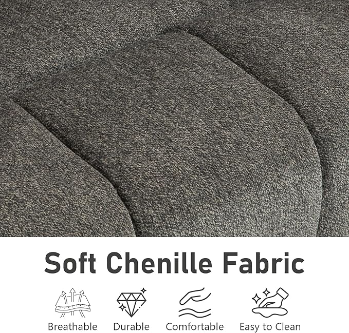 Oversized Power Recliner Chair for Big and Tall 400 LBS 25.5 Extra Wide Electric Lift Chair with Heat and Massage Dual Motor 180° Lay Flat Recliner Living Room Sofa Chenille Big Lift Chair