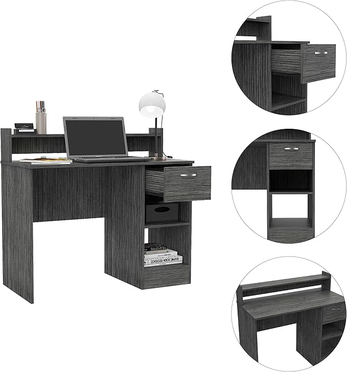 Writing Computer Desk Study Desk Work Desk Multiple Shelves One Drawer for Study and Home Office