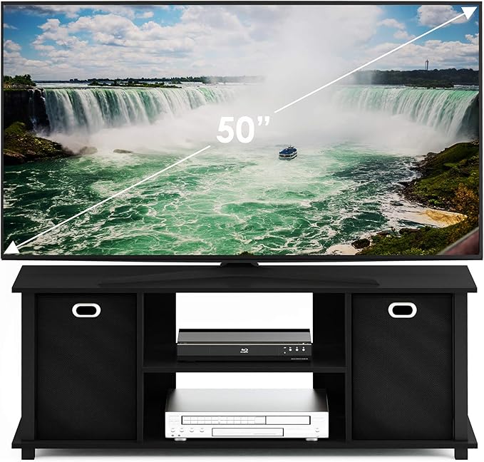 Furinno Econ Entertainment Center Black/Black