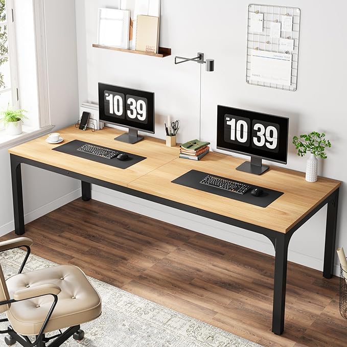 Tribesigns 78.7 Inches Extra Long Computer Desk 2 Person Desk Double Long Desk Workstaion for Home Office
