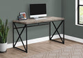 Computer Desk Home Office Laptop Work Beige Laminate Black Metal for Home Office Living Room Contemporary Modern