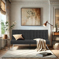 Convertible Sofa Bed Adjustable Couch Sleeper - Fabric Loveseat Futon Bed with Breathable Chenille Metal Legs and Adjustable Lounge - Perfect for Compact Living Space