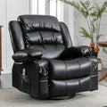 Electric Recliner Chairs for Adults Massage Recliner Chair with Heat 360 Swivel Recliners Chair for Living Room with 2 Cup Holders &amp USB Charge Port Rocking Function and Side Pocket (Black)