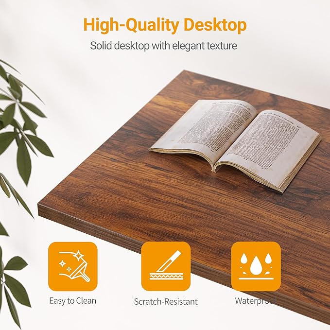 CubiCubi L Shaped Desk 55 Inch Computer Desk with Reversible Storage Shelves Home Office Corner Desk Study Writing Table Deep Brown